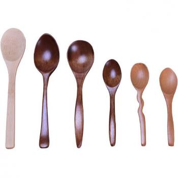 5PCS Wooden Soup Spoons