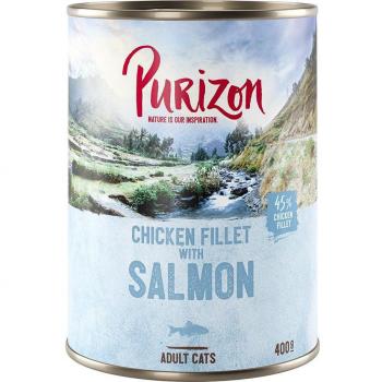Purizon Adult 12 x 400 g para gatos, sin cereales