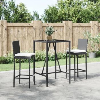 VidaXL Stylish Patio Bar Set with Cushions
