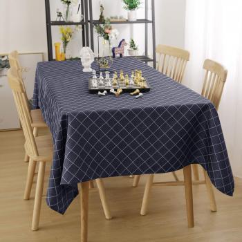 Nappe extérieure à carreaux bleu marine Deconovo