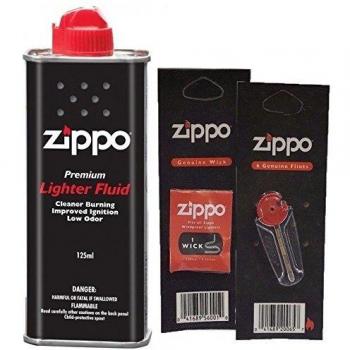 Zippo 125 ml Petrol Lighter Fluid Tin – with Wick & 6 Flints