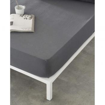 Lenzuola Dunkelgrau ELBA Naturals 90x200 con Angoli Aderenti