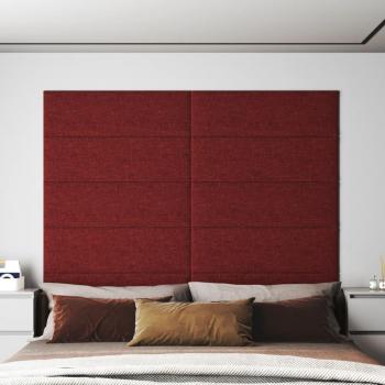VidaXL Panneaux muraux 12 pcs Rouge bordeaux 3,24 m²