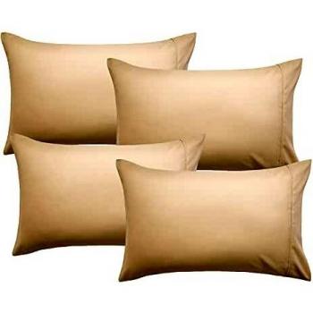 Envelope Closure Pillowcases, Khaki – 4 Pack