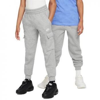 Pantalón de Niños Nike Club Fleece con Buje en Color Gris