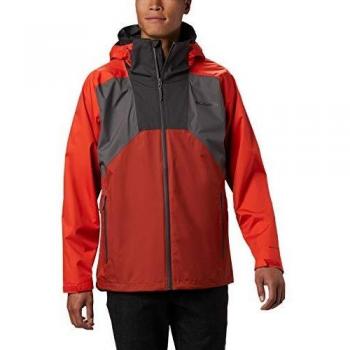 Columbia Rain Scape Chaqueta Impermeable para Hombre en Gris y Wildfire