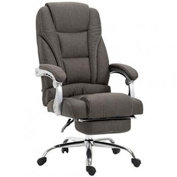 Chaise de bureau pivotante CLP Pacific tissu gris foncé