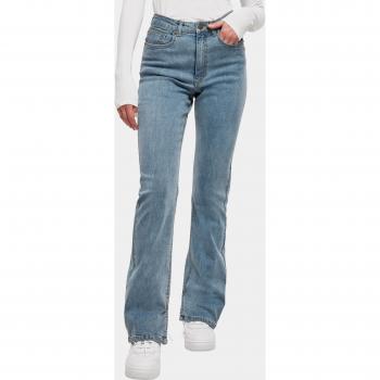 Urban Classics Damen Highwaist Straight Slit Denim Pants