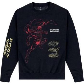 Adult Superman “Exclamation” Crew Neck in Black (M)