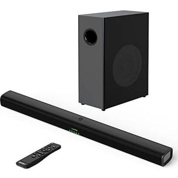 Heimkino‑Lautsprecher 2.1 System – 36″, 100 W, Bluetooth 5.0, Optisch/Coax/AUX