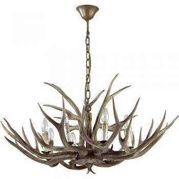 Netlighting Chalet 8 Light Pendant Chandelier Light Brown E14