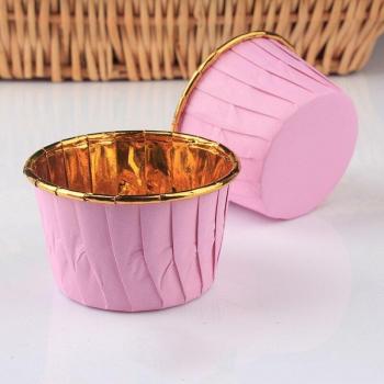 Premium Gold Cake Wrapper Cups (50 pcs)