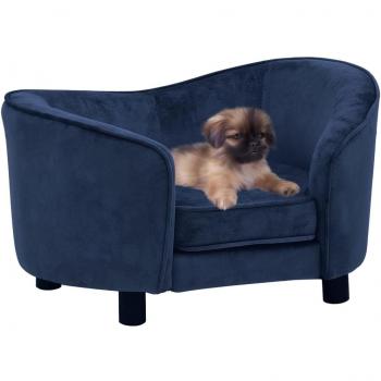 Canapé pour animaux bleu 69x49x40 cm en peluche