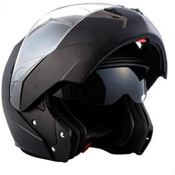 Casque Intégral Moto Soxon SF-99, Noir Mat, M (57-58cm)