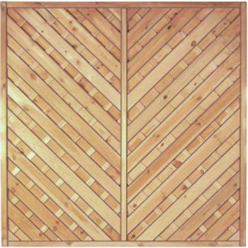 T&J Sichtschutzzaun – Maxi‑Diagonal, 180 × 180 cm, geriffelter Lamellensatz