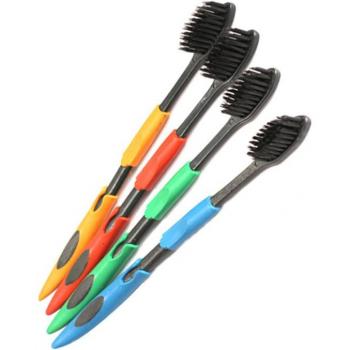 Brosse à dents Ultra douce en bambou avec charbon Nano