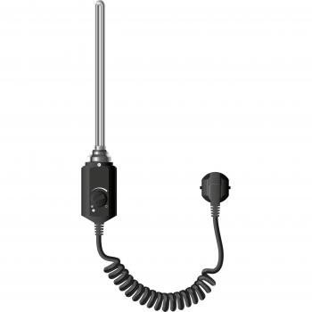 Lément Chauffant Noir 1200 W pour Radiateur de Salle de Bain, Résistance Électrique avec Thermostat, Régulateur de Température, Cartouche Chauffante