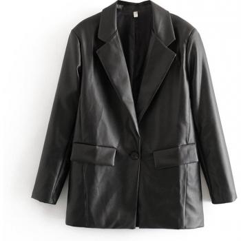 Veste matelassée en cuir pour dames