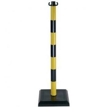 Poteau de délimitation jaune sur socle 3kg