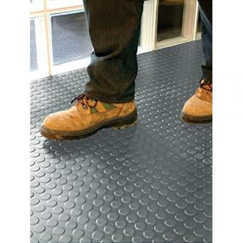 Suelo Protector de Caucho 1MM 1,40M Diseño Botones Gris
