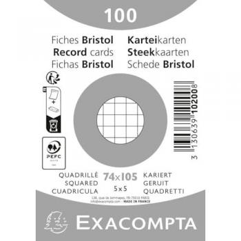 Exacompta Karteikarten 74 x 105 mm 40 Stück