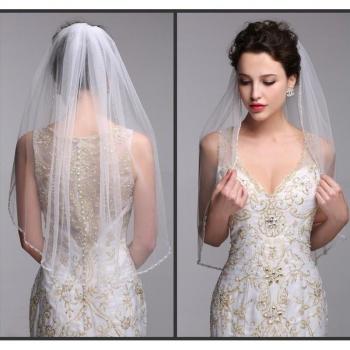 Ivory Comb-Trimmed Bridal Veil