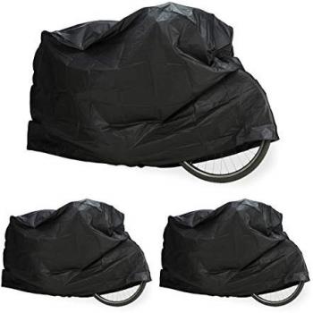 Telo Copri Bicicletta Nero, Polietilene, 200x115 cm, Resistente da Esterno
