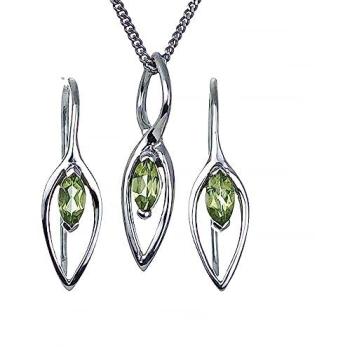 Peridot Marquise Neck & Ear Set – 18 Length
