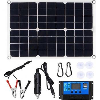 100W Solar-Ladegerät 12V Bausatz mit 50A Regler für Wohnmobile, Vans, Boote und Dual USB