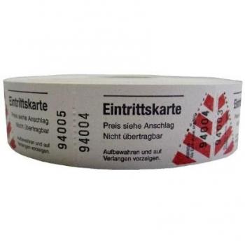 Rolle mit 1000 weißen Eckabriss-Eintrittskarten – 4,95 €