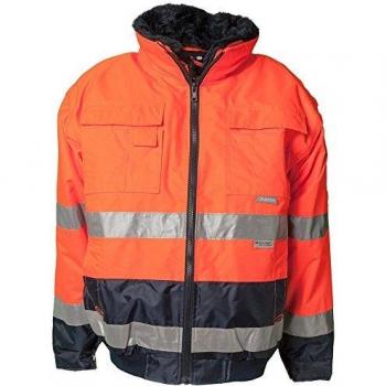 Planam Comfortjacke 2-farbig orange/marine Größe S