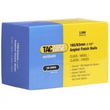 Tacwise TAC0773 16G Angled Finish Nails 63mm for DC618K (Pack 2500)