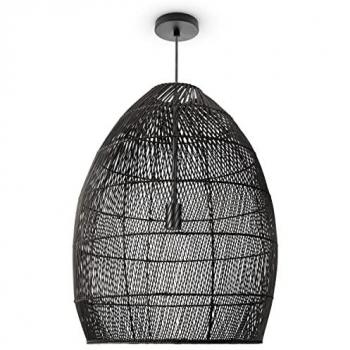 Paco Home Pendelleuchte VIHMA, ohne Leuchtmittel, schwarz Rattan