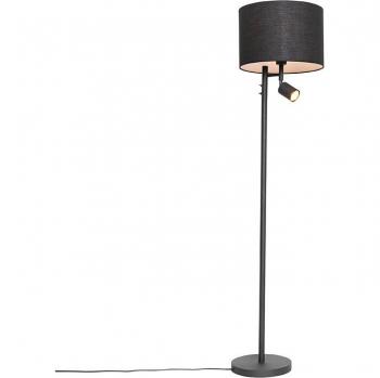 Jelena lampadaire avec liseuse noir et intérieur blanc