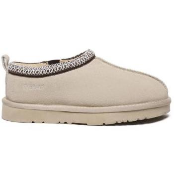 Light Sand Wigeon Leather Slippers for Women by EverAU