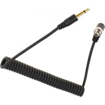 Light Studio Sync Cable, Spring‑Tensioned 3.5mm Male – 30‑100 cm