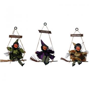 Decorazione Natalizia Befana a Movimento Musicale
