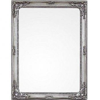 Specchio Argento Miro con cornice in legno di Paulownia