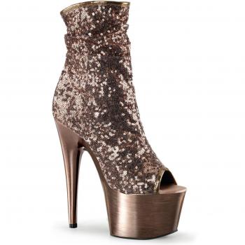 Pleaser ADORE-1008SQ Bronze Funkeln/Bronze Chrom (gebürstet) UK 7 (EU 40)