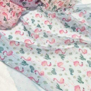 Cortina DIY Flamingo Rojita con Malla