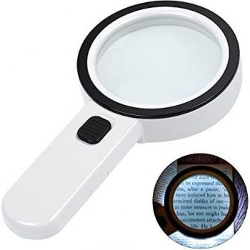 High‑Power 30X Magnifying Lens with Built‑in LEDs