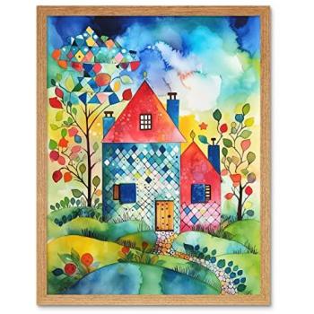 Rustic Meadow Folk Print