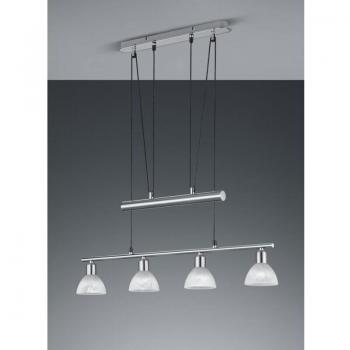 4-Licht Kronleuchter Levisto Nickel