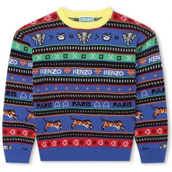 Jersey de Niños Kenzo con Estampado Jacquard y Cuello Redondo