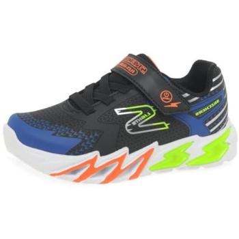 Sapatilhas Flex-Glow Bolt Skechers Preto/Azul Tamanho 29
