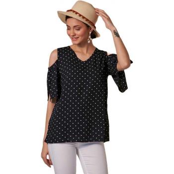 Blusa Fierte Escote En V Mostaza Azul Marino