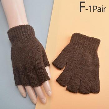 Stretch Elastic Fingerless Gloves for Winter