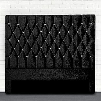 Cocoon Baroque : tête de lit capitonnée noire 160 cm