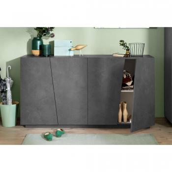 Credenza Moderna 4 Ante Grigio Ardesia 100% Made in Italy