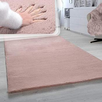 Paco Home Hochflor Teppich Rosa 160x230 cm
